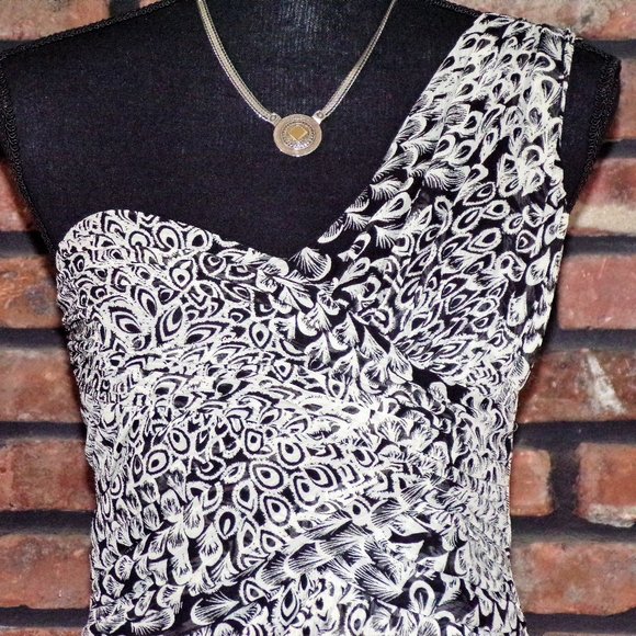 Mini Ruffle One Shoulder Strap Bodycon Dress - Picture 3 of 7